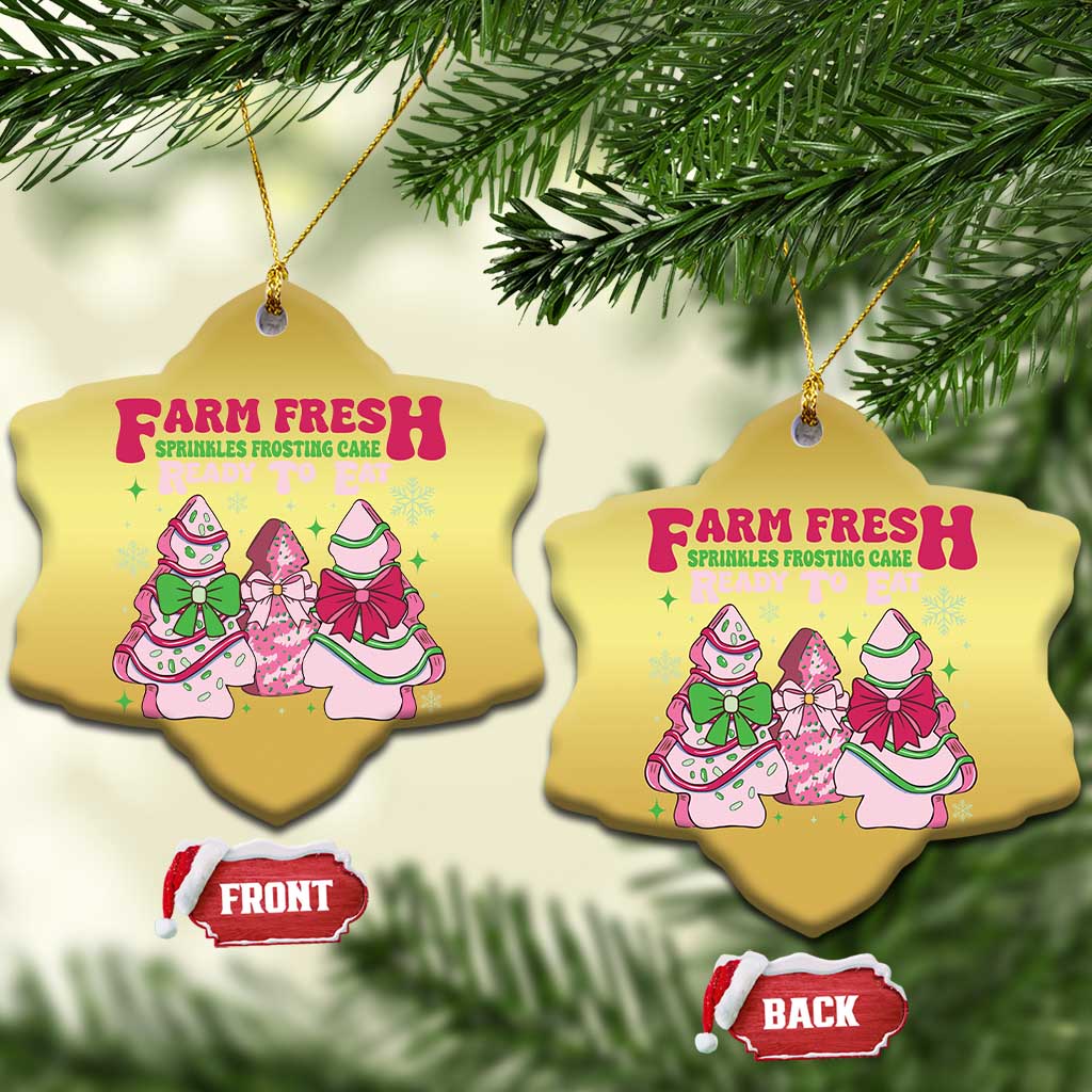 Farm Fresh Christmas Tree Cakes Coquette Christmas Ornament TS09