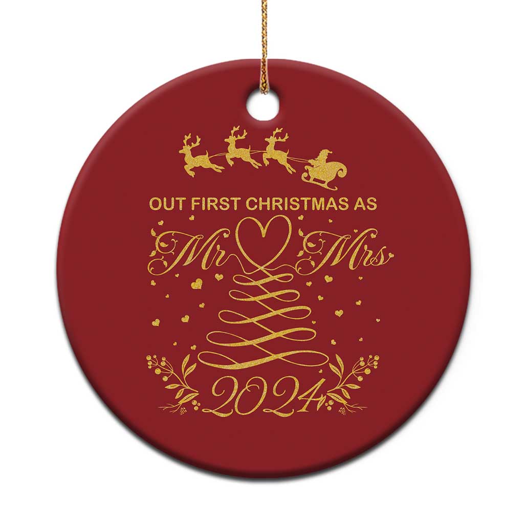 Our First Christmas As Mr Mrs 2024 Matching Couple Christmas Ornament TS09