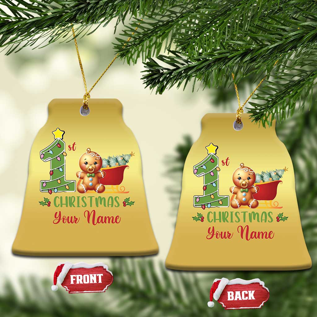 Personalized First Xmas Christmas Ornament Custom Name Baby Gingerbread My 1st Xmas TS09