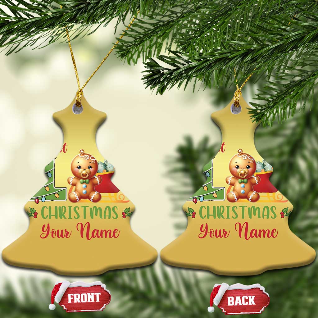Personalized First Xmas Christmas Ornament Custom Name Baby Gingerbread My 1st Xmas TS09
