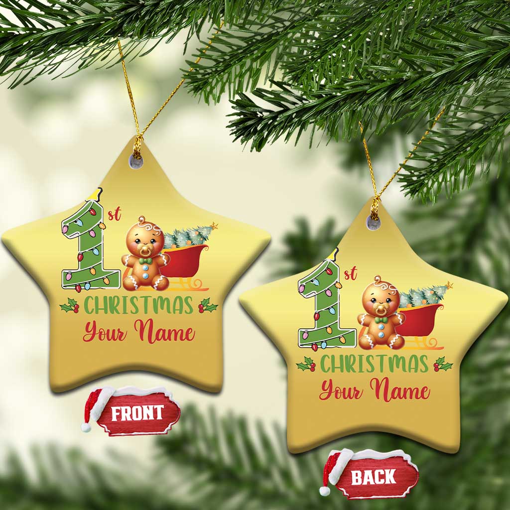 Personalized First Xmas Christmas Ornament Custom Name Baby Gingerbread My 1st Xmas TS09