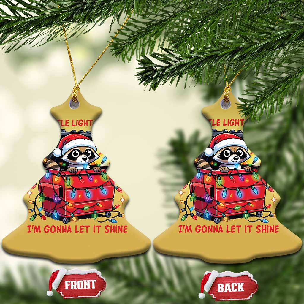 Funny Xmas Christmas Ornament This Little Light Of Mine Lil Dumpster Fire TS09