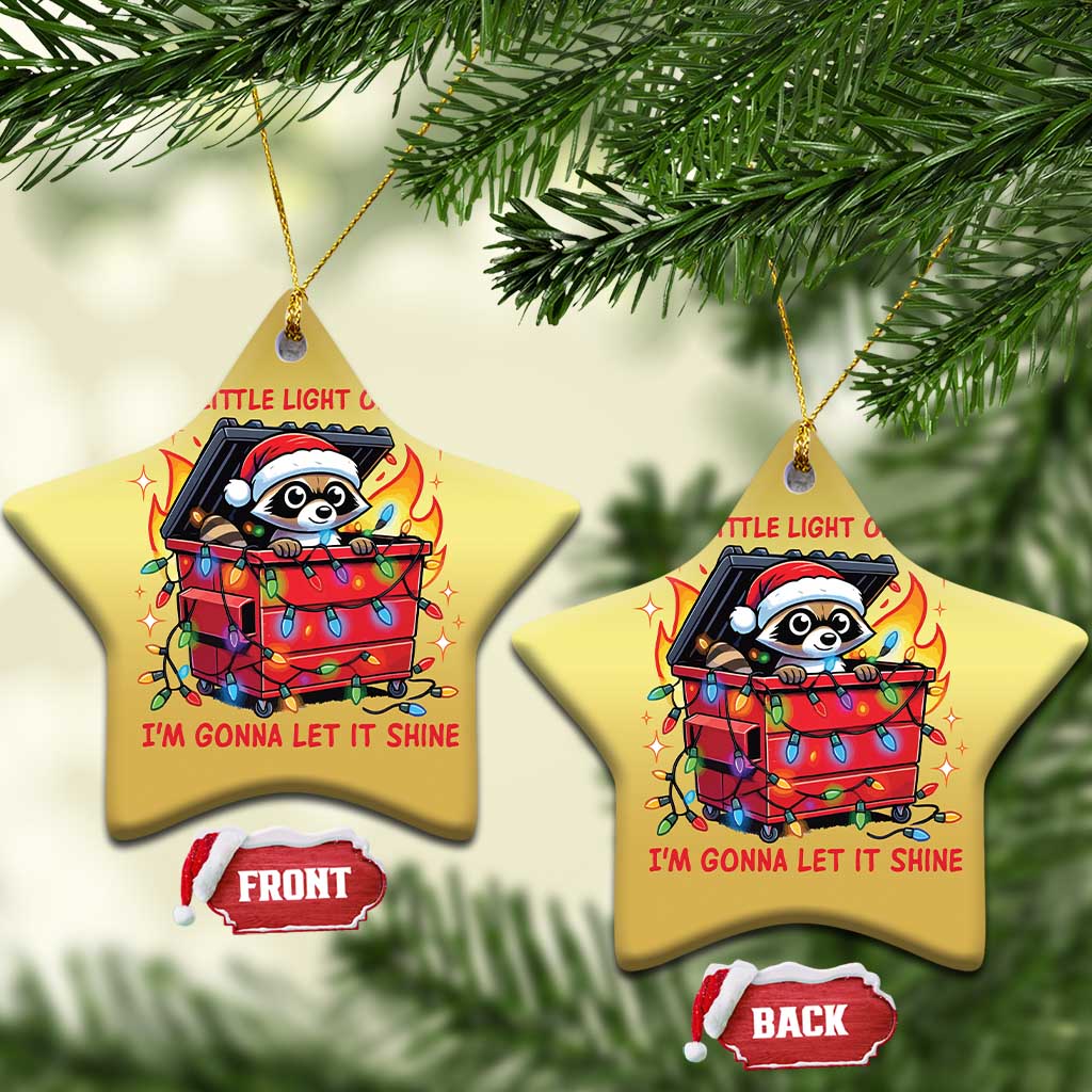 Funny Xmas Christmas Ornament This Little Light Of Mine Lil Dumpster Fire TS09