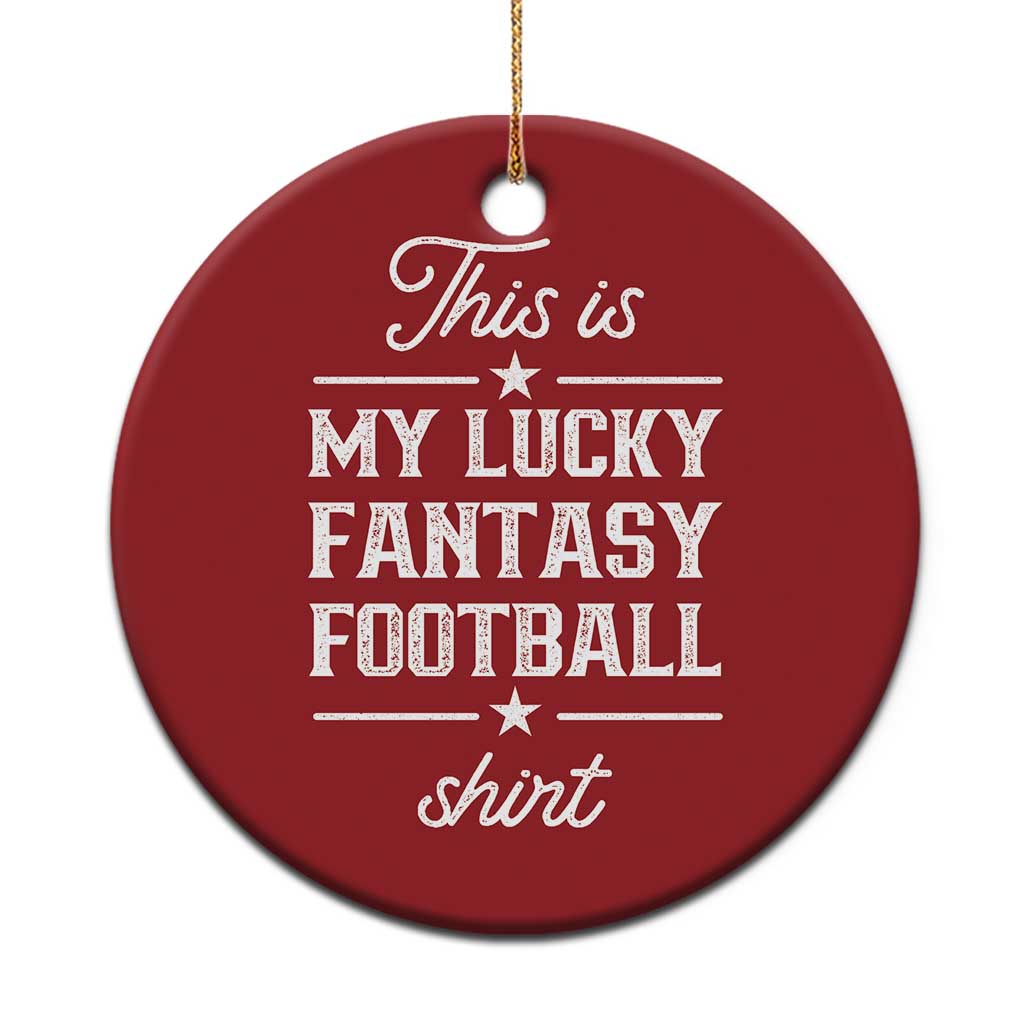 Lucky Fantasy Football Christmas Ornament Commissioner Draft Party Commish FFL TS10