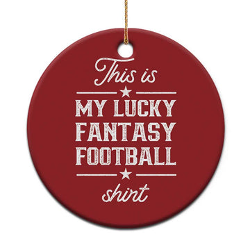 Lucky Fantasy Football Christmas Ornament Commissioner Draft Party Commish FFL TS10
