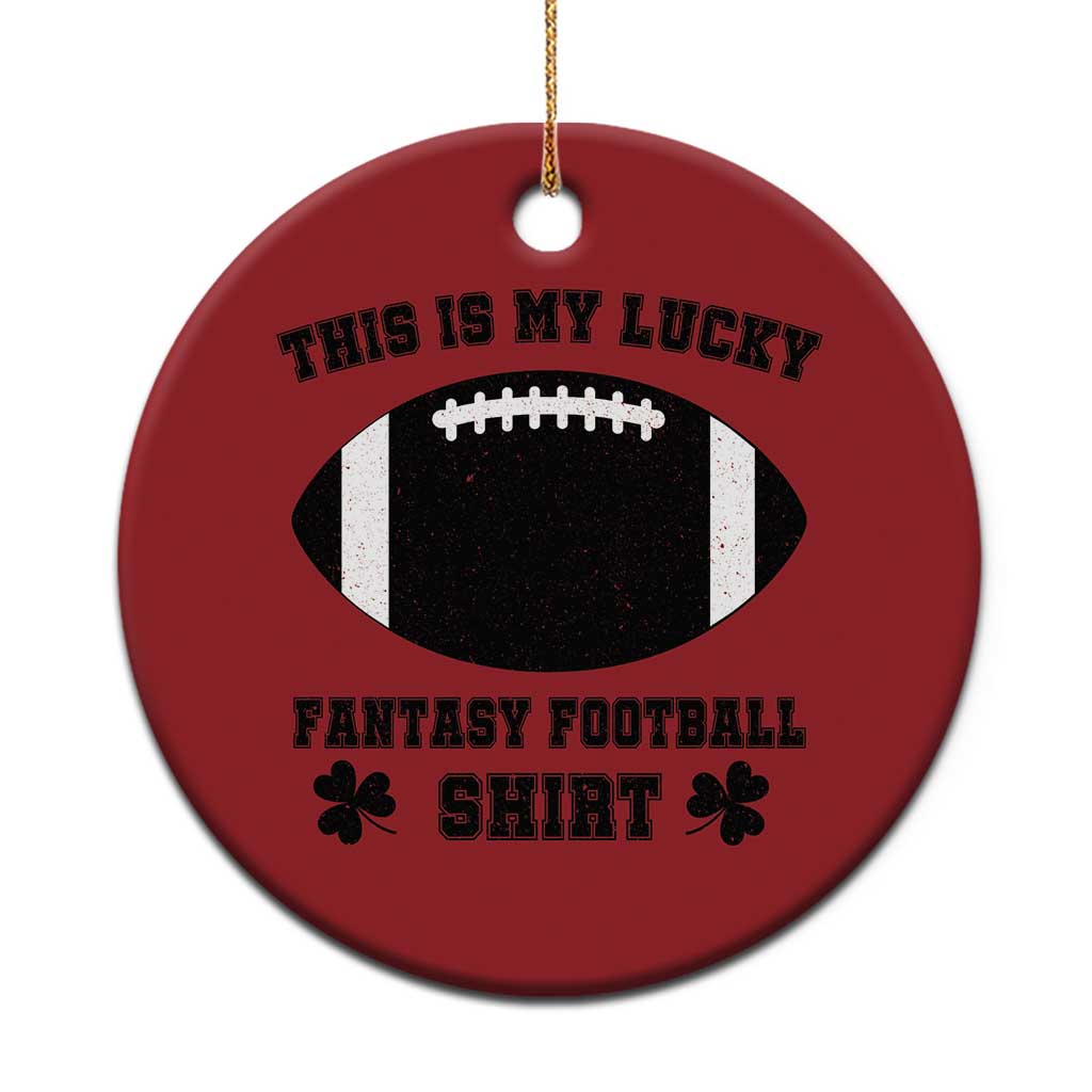 Lucky Fantasy Football Christmas Ornament Vintage Commissioner Draft Party Commish FFL TS10
