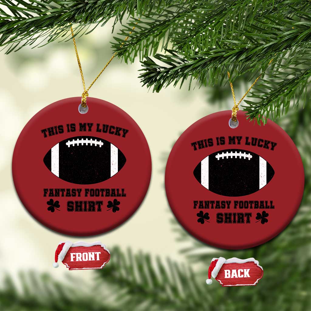 Lucky Fantasy Football Christmas Ornament Vintage Commissioner Draft Party Commish FFL TS10