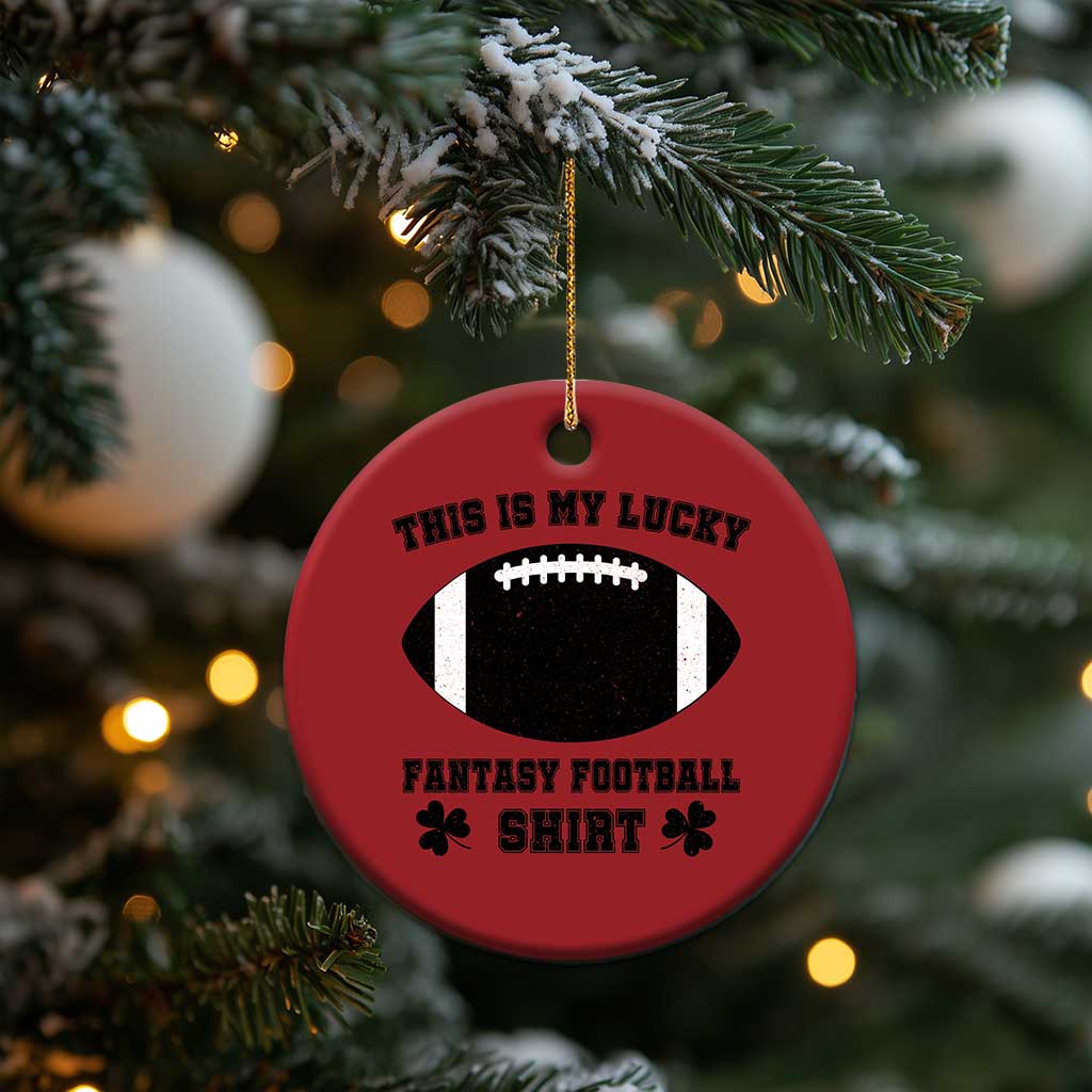 Lucky Fantasy Football Christmas Ornament Vintage Commissioner Draft Party Commish FFL TS10