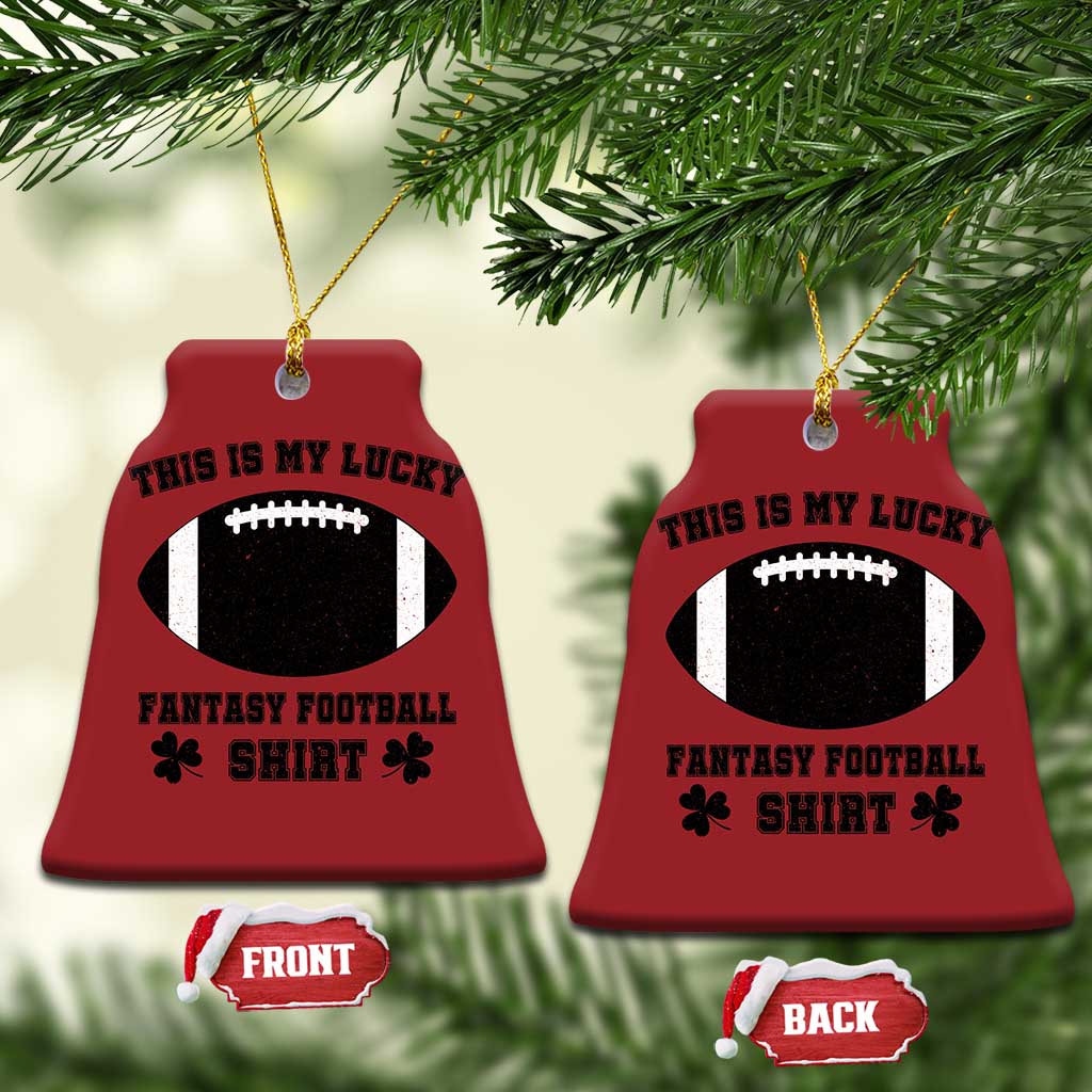 Lucky Fantasy Football Christmas Ornament Vintage Commissioner Draft Party Commish FFL TS10