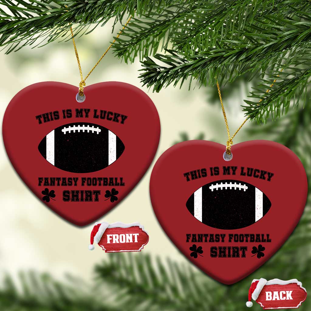 Lucky Fantasy Football Christmas Ornament Vintage Commissioner Draft Party Commish FFL TS10