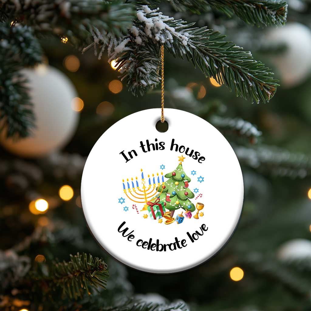 Xmas Hanukkah Gifts Christmas Ornament Happy Chrismukkah Jewish Holiday Christmas Spiritual Gifts 2024 TS10