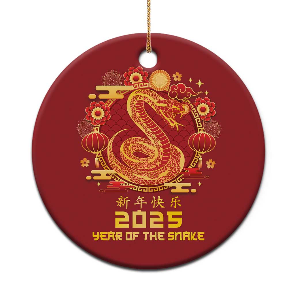 Year Of The Snake 2025 Lunar New Year Christmas Ornament Zodiac Snake Charm Red Decor for Luck TS10