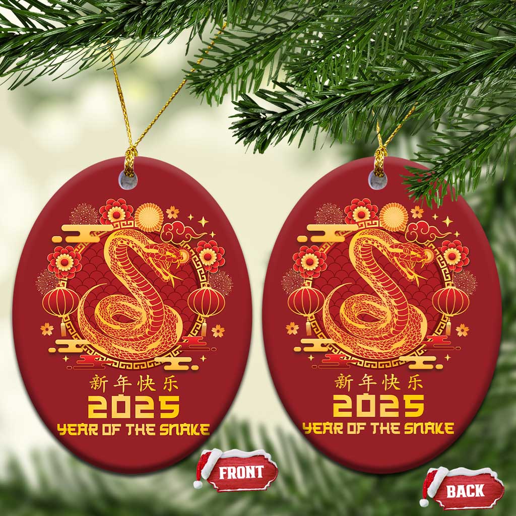 Year Of The Snake 2025 Lunar New Year Christmas Ornament Zodiac Snake Charm Red Decor for Luck TS10