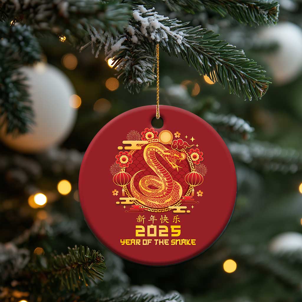 Year Of The Snake 2025 Lunar New Year Christmas Ornament Zodiac Snake Charm Red Decor for Luck TS10