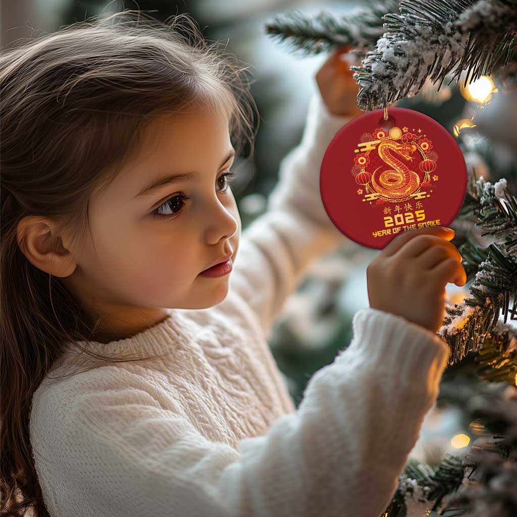 Year Of The Snake 2025 Lunar New Year Christmas Ornament Zodiac Snake Charm Red Decor for Luck TS10