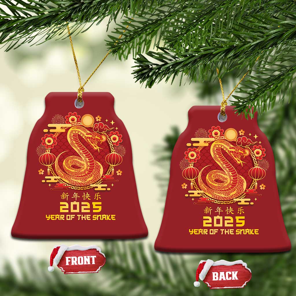 Year Of The Snake 2025 Lunar New Year Christmas Ornament Zodiac Snake Charm Red Decor for Luck TS10