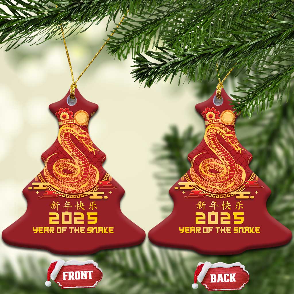 Year Of The Snake 2025 Lunar New Year Christmas Ornament Zodiac Snake Charm Red Decor for Luck TS10