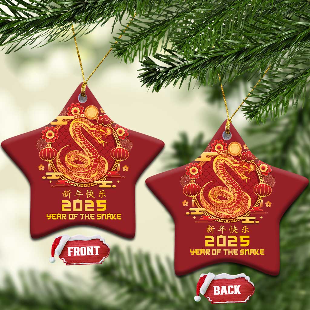Year Of The Snake 2025 Lunar New Year Christmas Ornament Zodiac Snake Charm Red Decor for Luck TS10