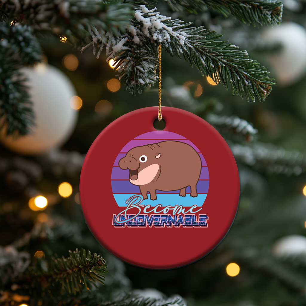 Funny Moo Deng Christmas Ornament Baby Hippo Become Ungovernable TS10