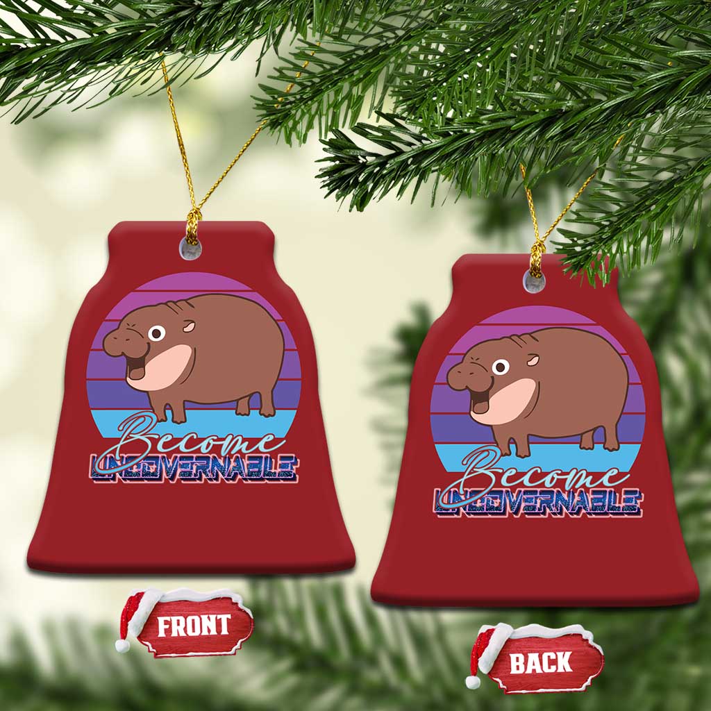 Funny Moo Deng Christmas Ornament Baby Hippo Become Ungovernable TS10