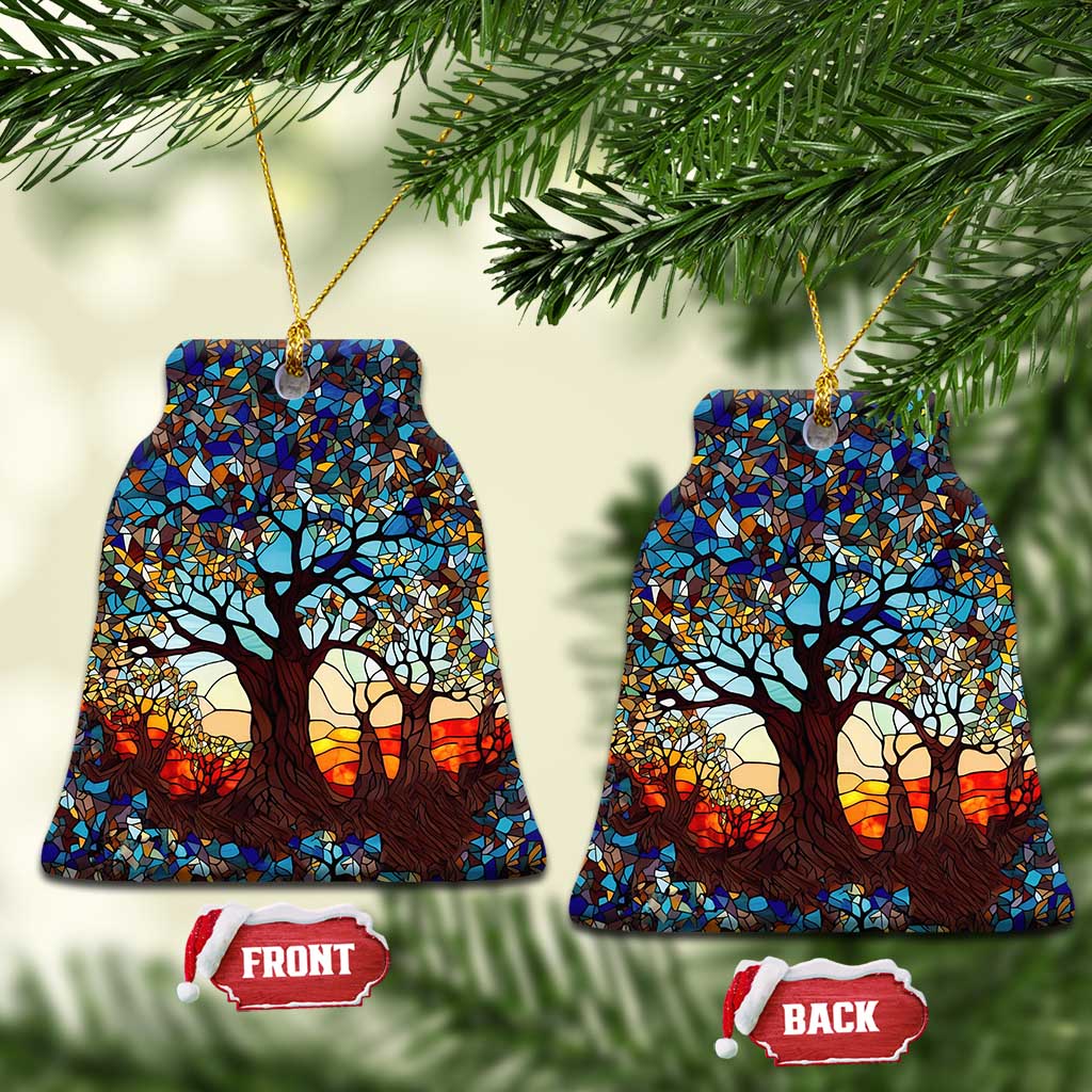 Touber Tree of Life Christmas Ornament Stained Glass Xmas Holiday Present Idea TS10