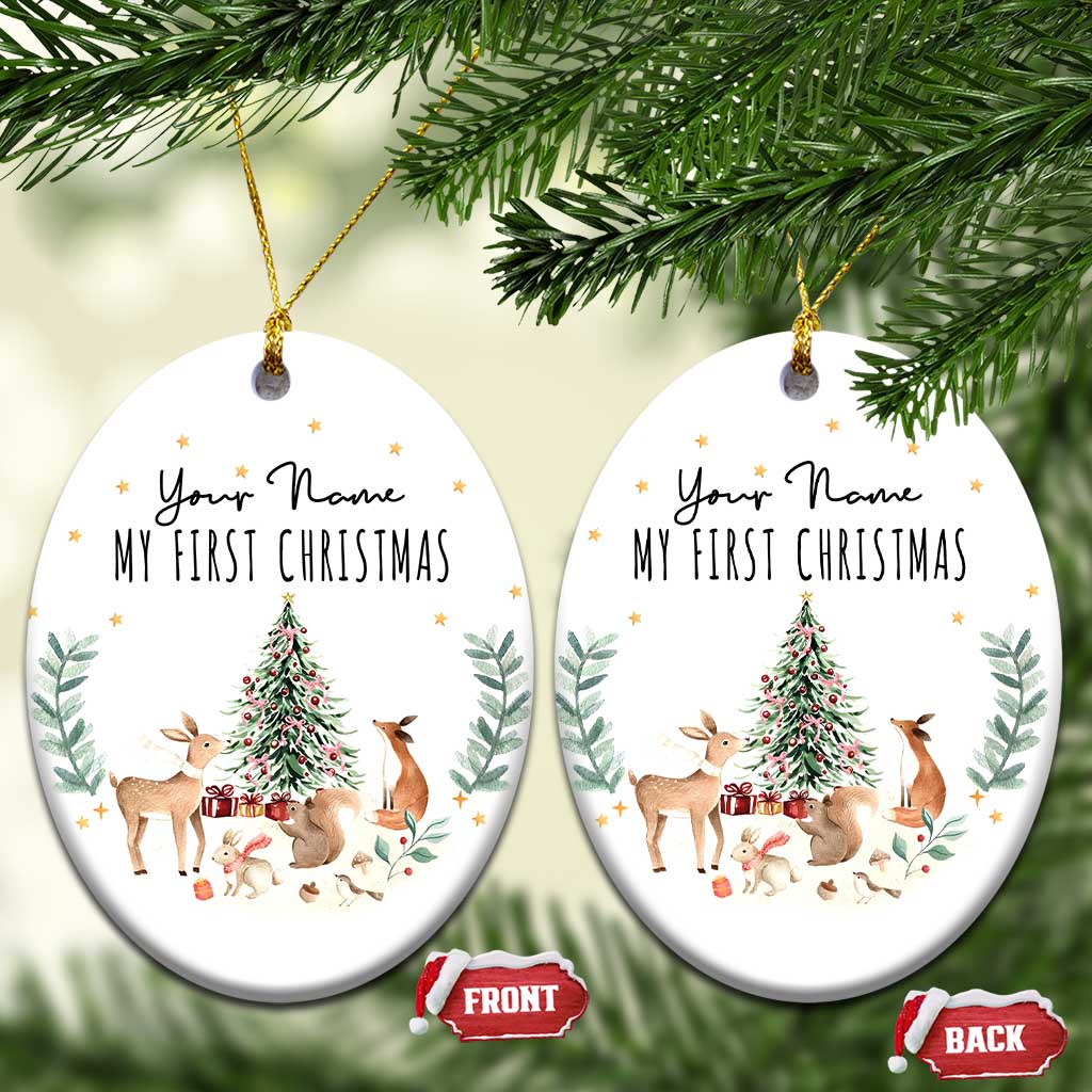 Personalized Baby First Christmas Ornament 2024 Custom Baby Name Holiday Keepsake TS10