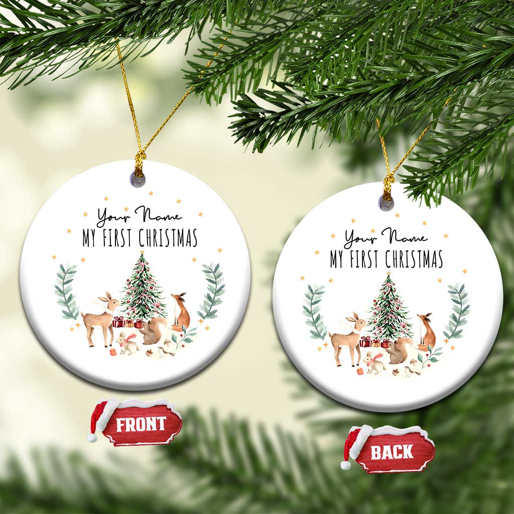 Personalized Baby First Christmas Ornament 2024 Custom Baby Name Holiday Keepsake TS10