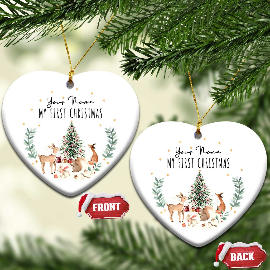 Personalized Baby First Christmas Ornament 2024 Custom Baby Name Holiday Keepsake TS10