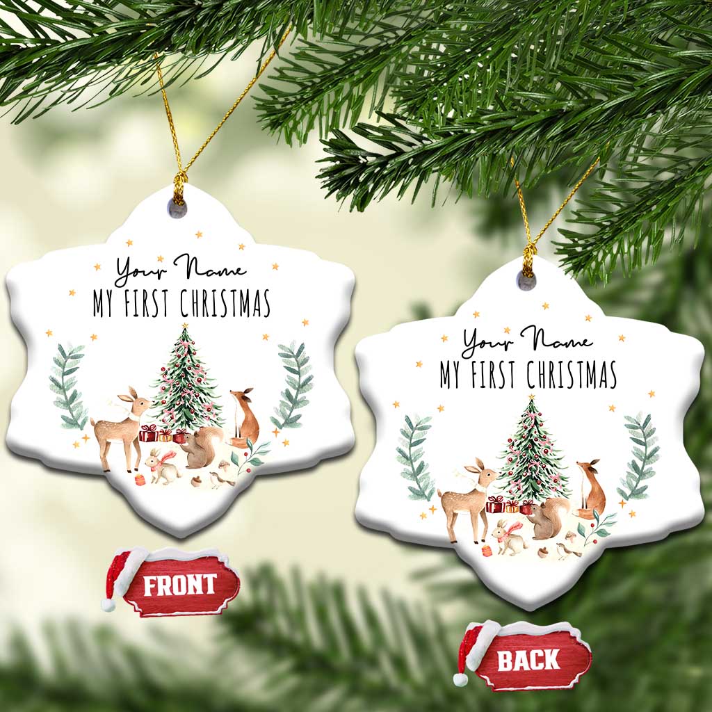 Personalized Baby First Christmas Ornament 2024 Custom Baby Name Holiday Keepsake TS10