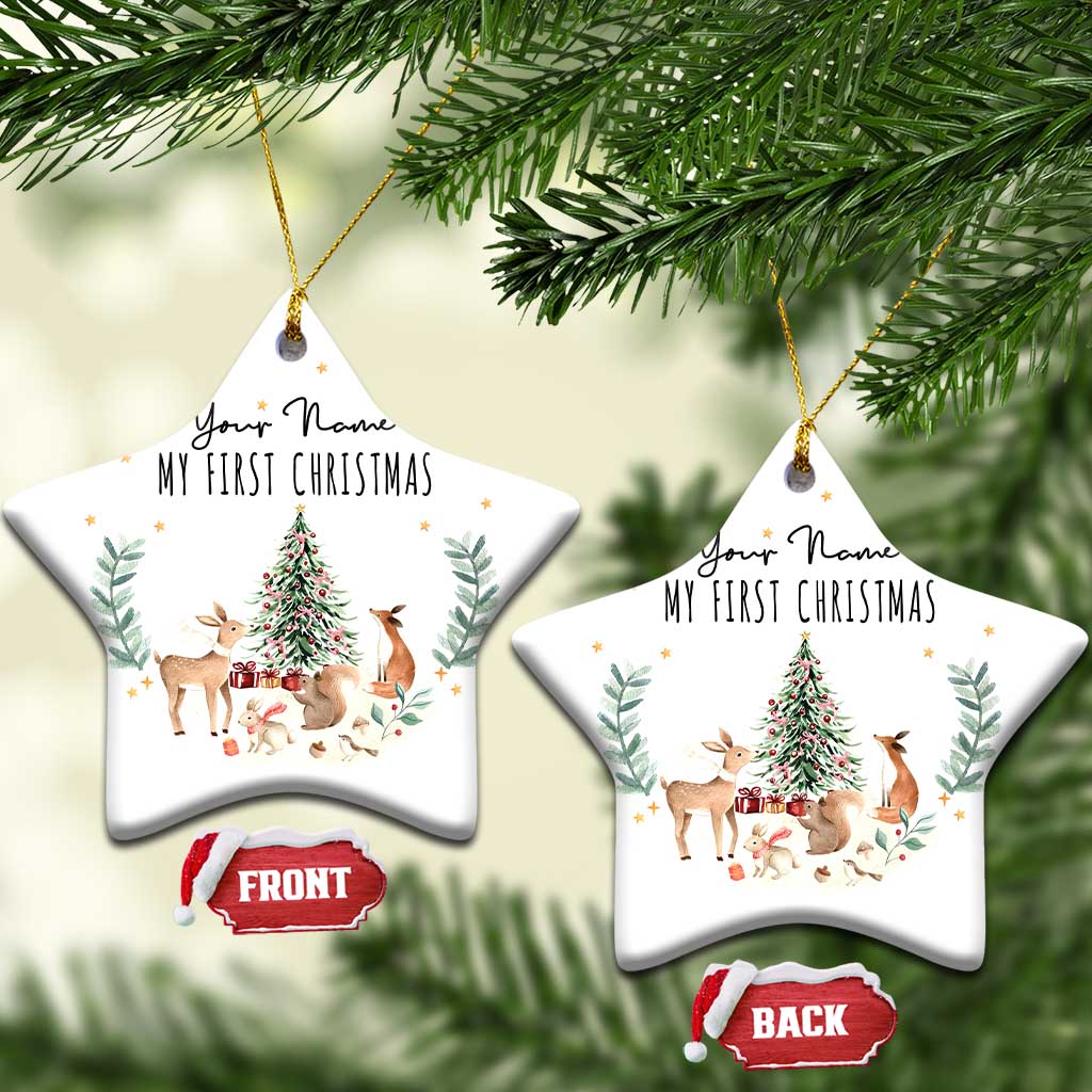 Personalized Baby First Christmas Ornament 2024 Custom Baby Name Holiday Keepsake TS10