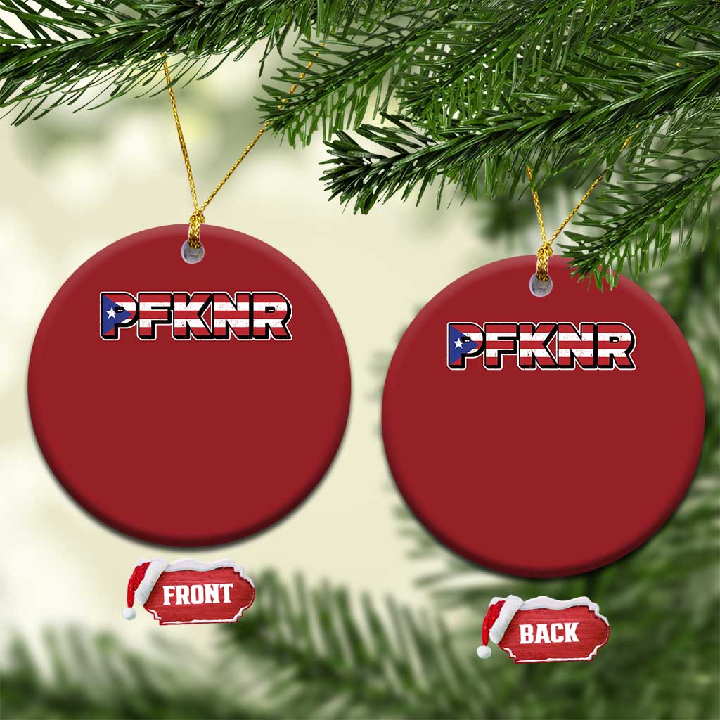 PFKNR Christmas Ornament Vintage Boricua Puerto Rican Flag TS10