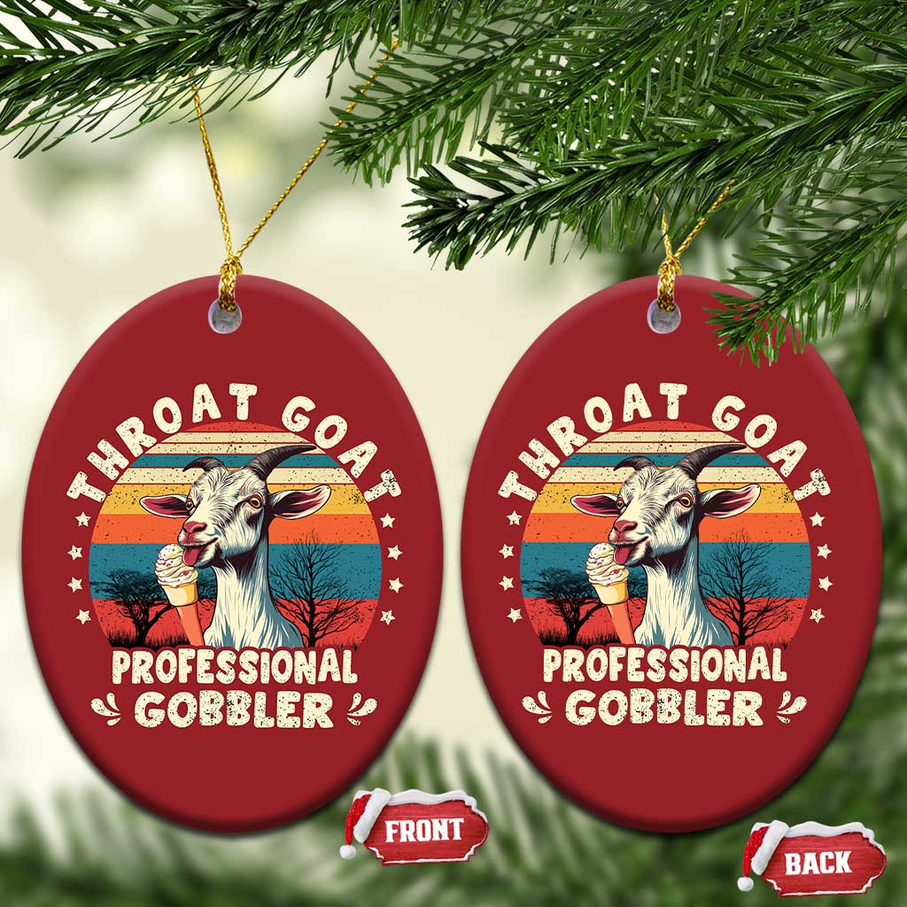 Throat Goat Christmas Ornament Funny Dirty Humor Embarrassment Vintage TS10