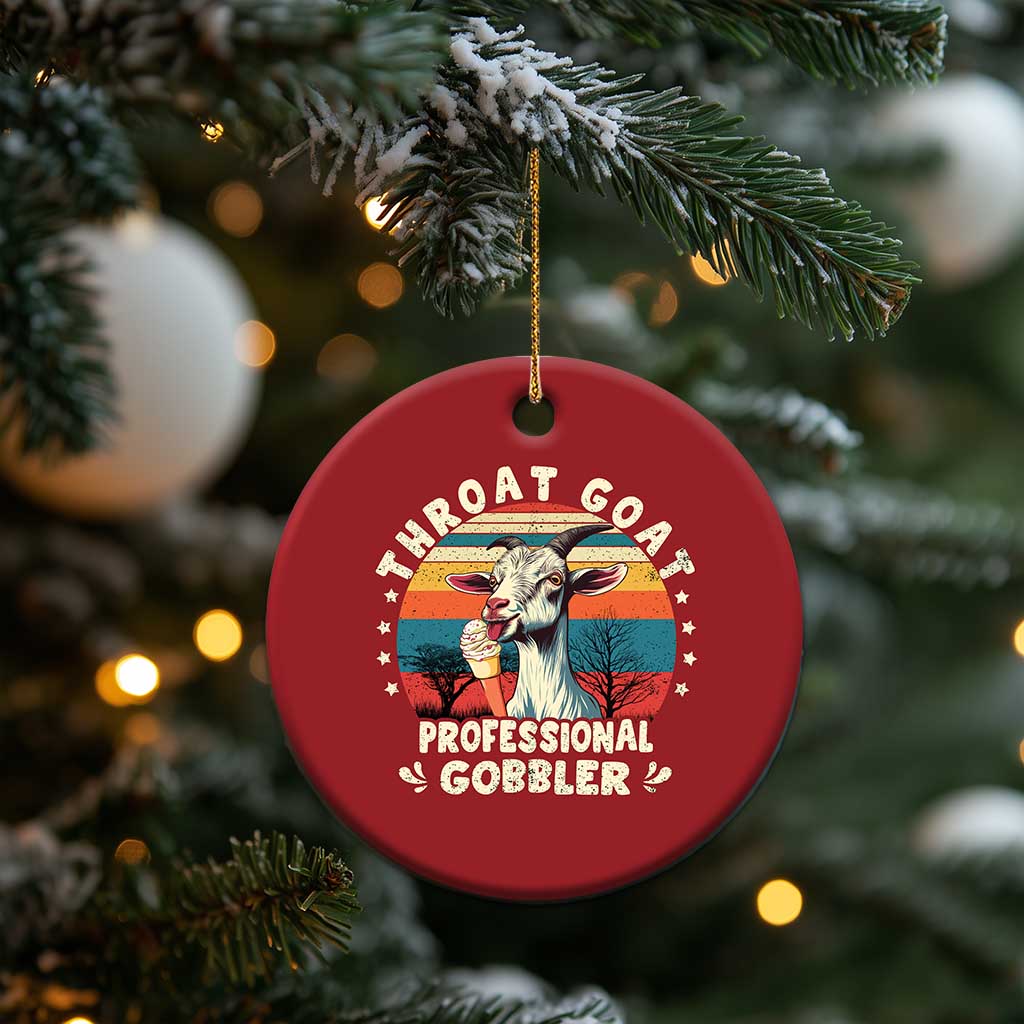 Throat Goat Christmas Ornament Funny Dirty Humor Embarrassment Vintage TS10
