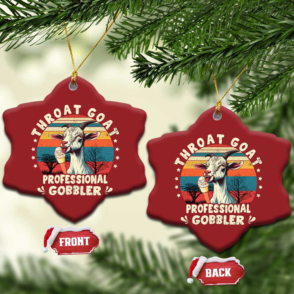 Throat Goat Christmas Ornament Funny Dirty Humor Embarrassment Vintage TS10