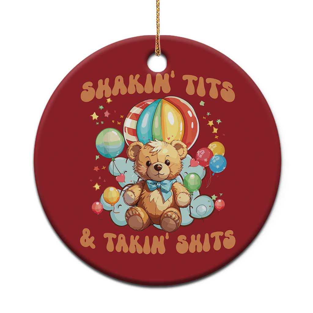 Shakin' Tits and Takin' Shits Christmas Ornament Naughty Funny Inappropriate TS10