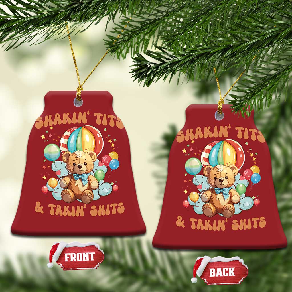 Shakin' Tits and Takin' Shits Christmas Ornament Naughty Funny Inappropriate TS10