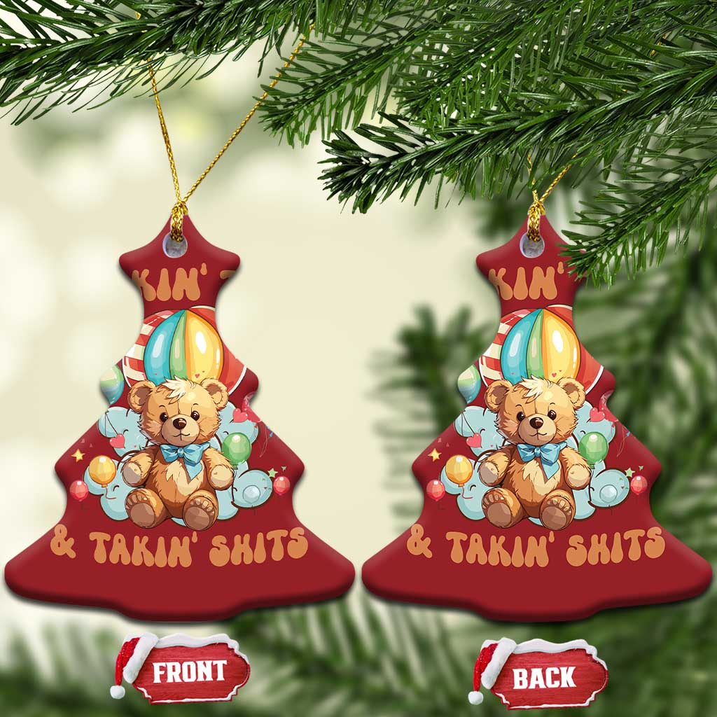 Shakin' Tits and Takin' Shits Christmas Ornament Naughty Funny Inappropriate TS10
