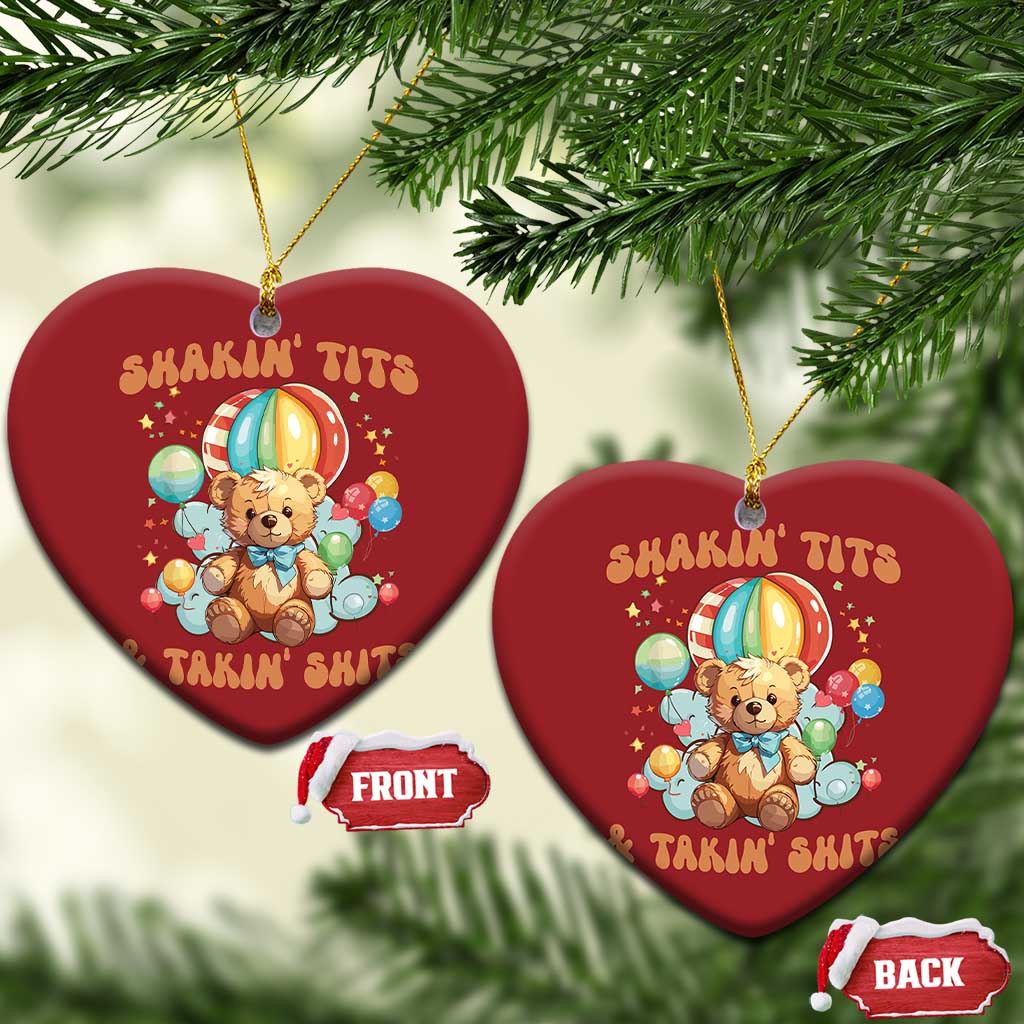 Shakin' Tits and Takin' Shits Christmas Ornament Naughty Funny Inappropriate TS10