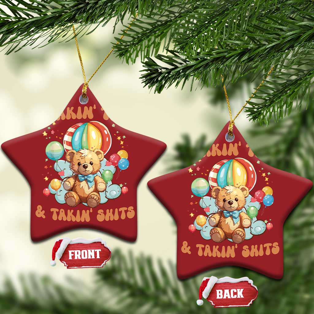 Shakin' Tits and Takin' Shits Christmas Ornament Naughty Funny Inappropriate TS10