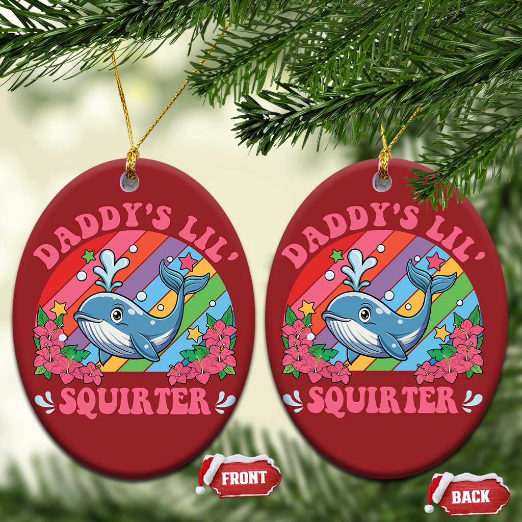 Funny Daddy's Lil Squirter Inappropriate Embarrassing Christmas Ornament TS10