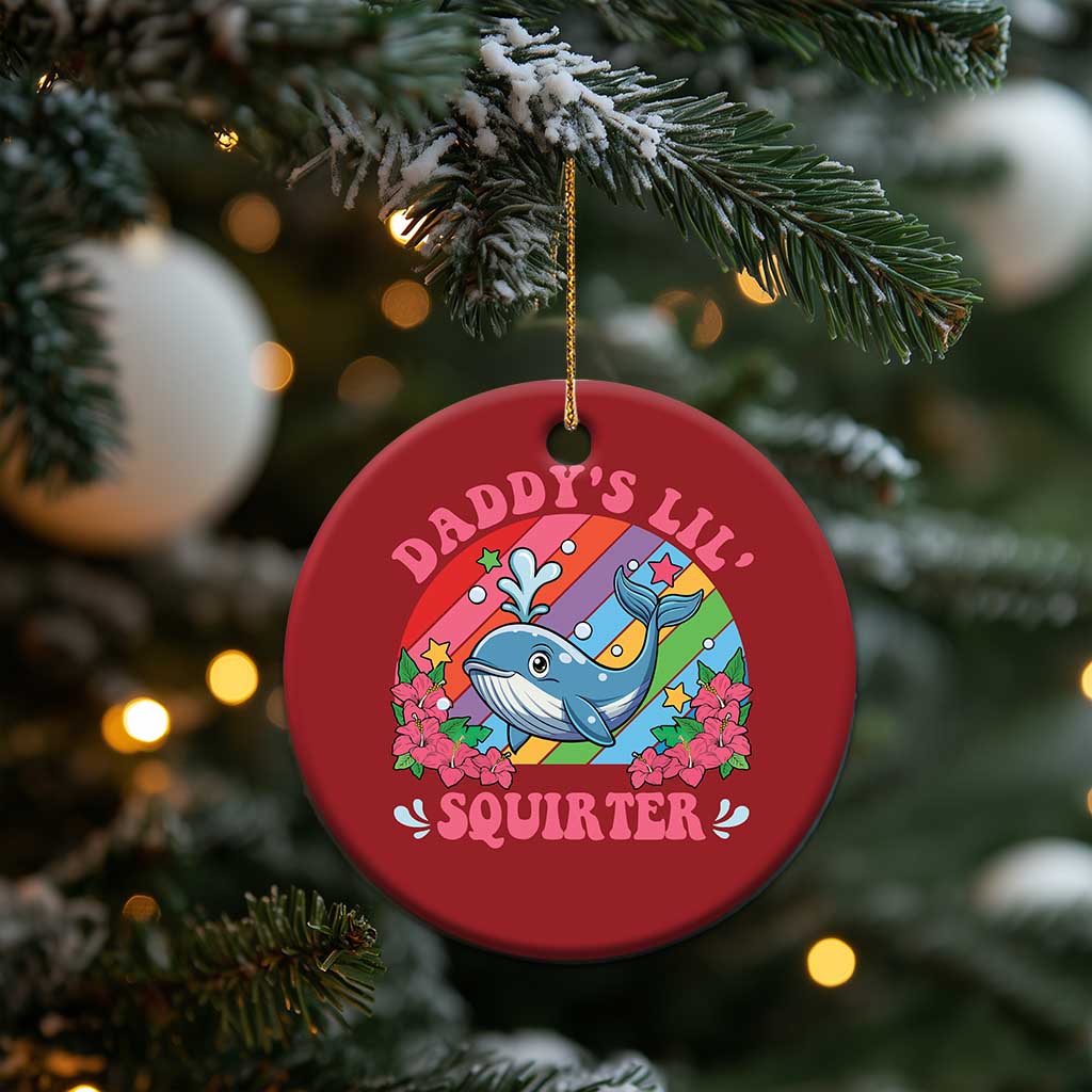 Funny Daddy's Lil Squirter Inappropriate Embarrassing Christmas Ornament TS10