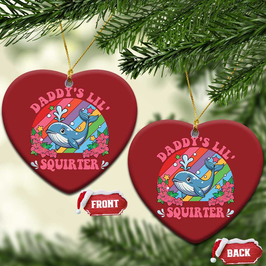 Funny Daddy's Lil Squirter Inappropriate Embarrassing Christmas Ornament TS10