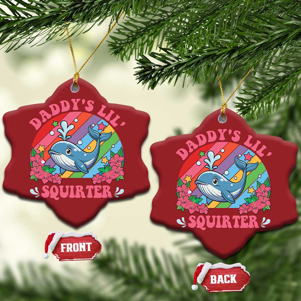 Funny Daddy's Lil Squirter Inappropriate Embarrassing Christmas Ornament TS10