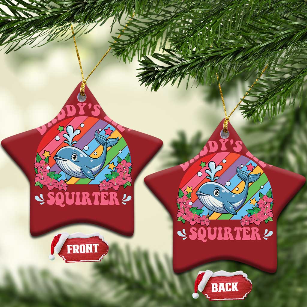 Funny Daddy's Lil Squirter Inappropriate Embarrassing Christmas Ornament TS10