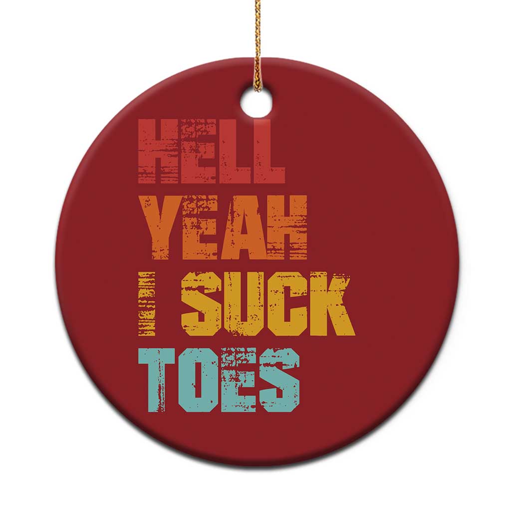 Funny Inappropriate Embarrassing Christmas Ornament Funny Foot Fetish Sucking Toes Cringe Offensive Humor TS10