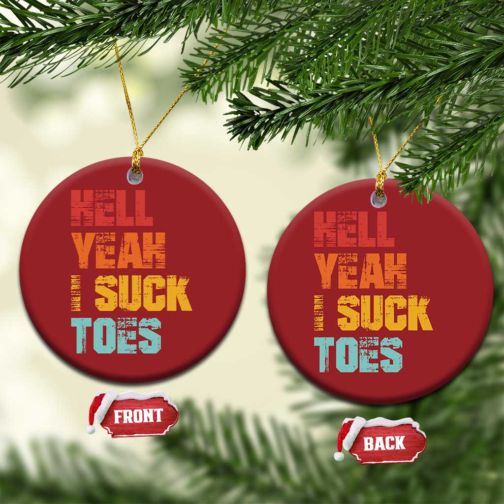 Funny Inappropriate Embarrassing Christmas Ornament Funny Foot Fetish Sucking Toes Cringe Offensive Humor TS10