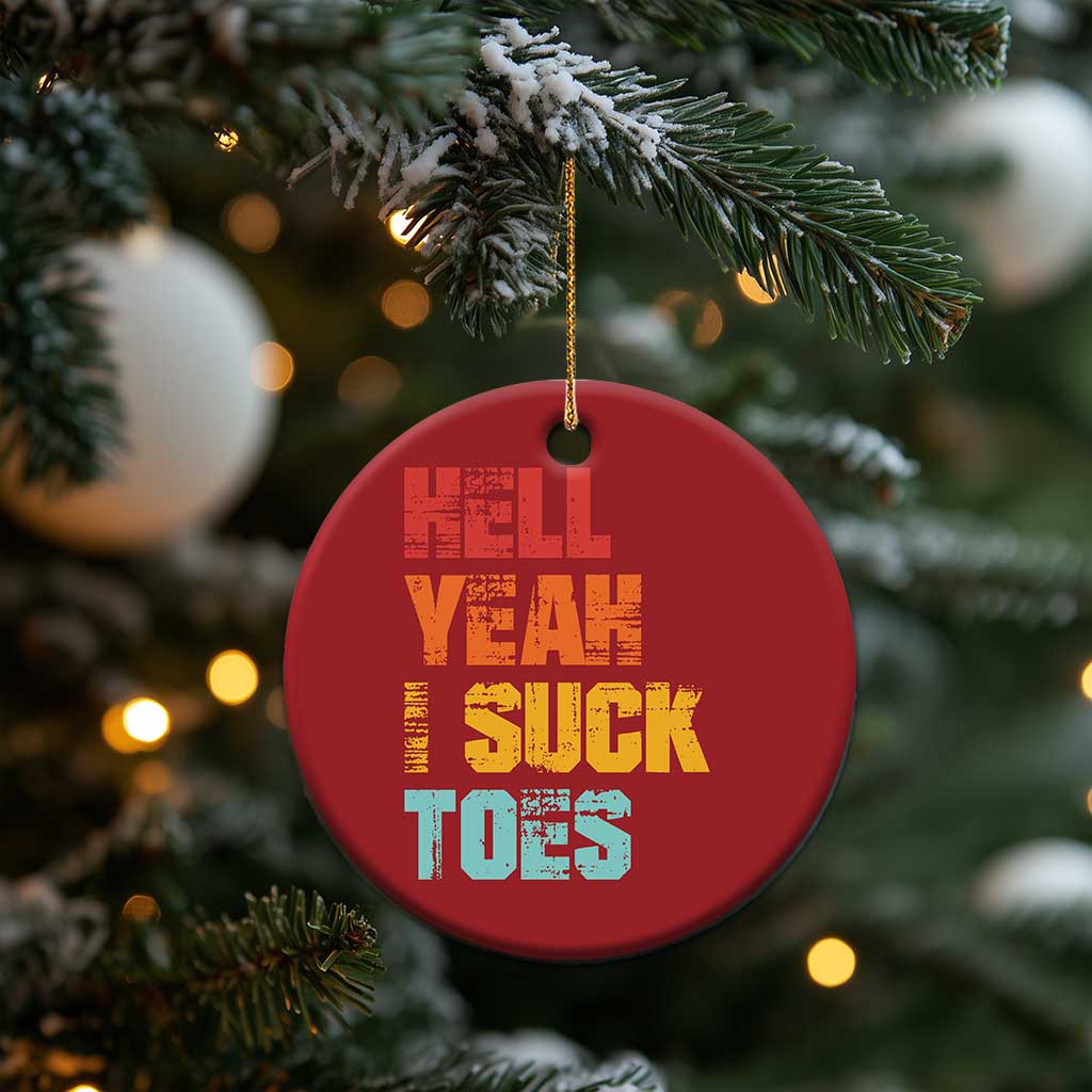 Funny Inappropriate Embarrassing Christmas Ornament Funny Foot Fetish Sucking Toes Cringe Offensive Humor TS10