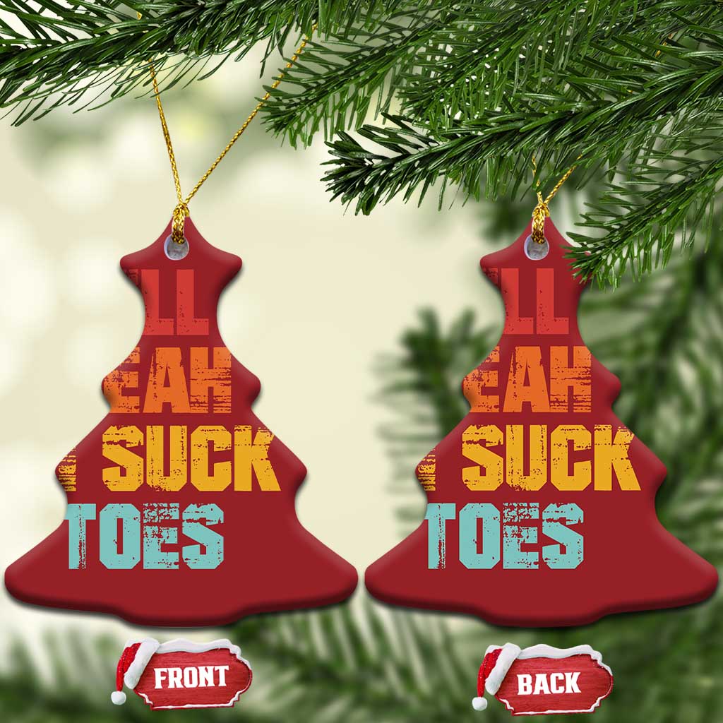 Funny Inappropriate Embarrassing Christmas Ornament Funny Foot Fetish Sucking Toes Cringe Offensive Humor TS10
