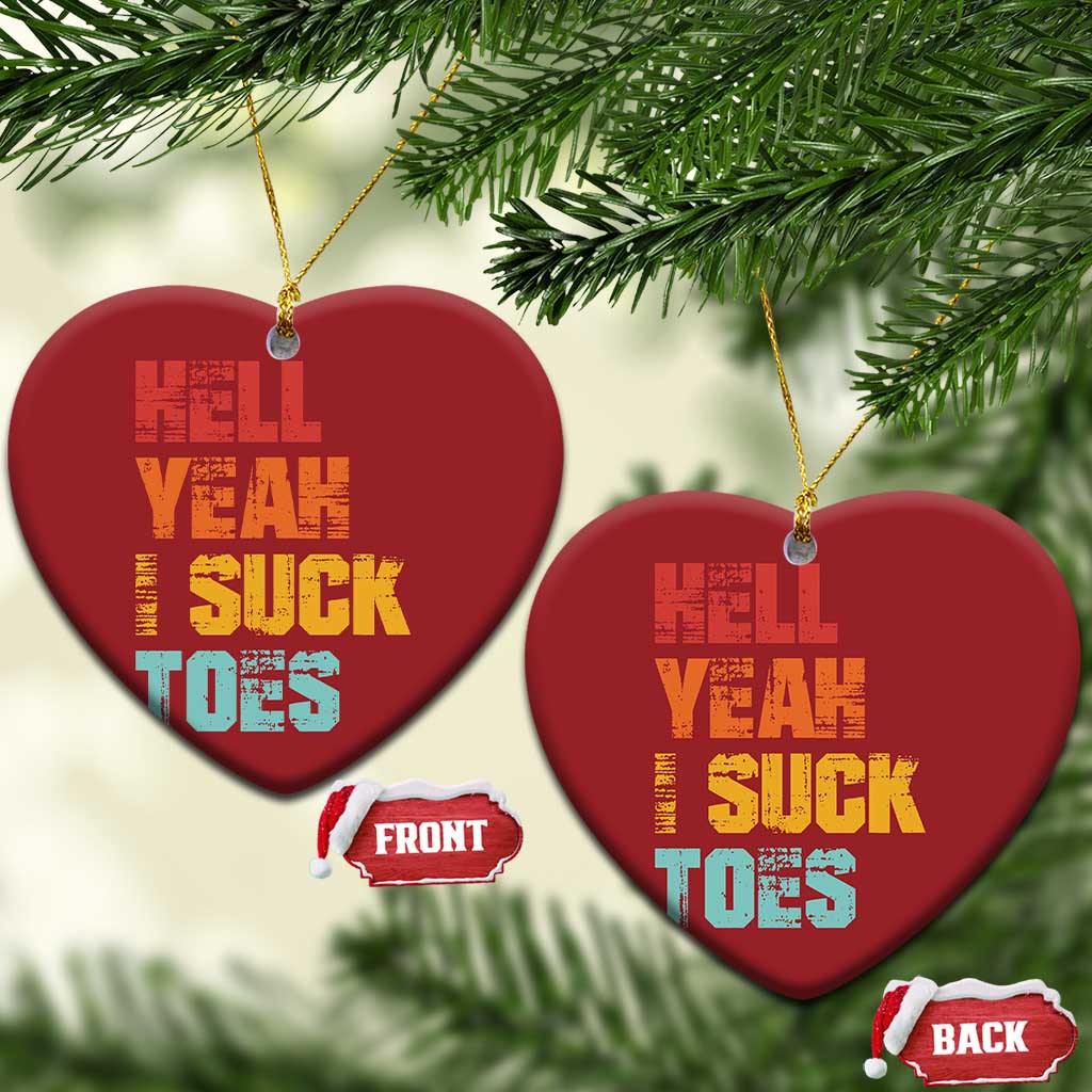 Funny Inappropriate Embarrassing Christmas Ornament Funny Foot Fetish Sucking Toes Cringe Offensive Humor TS10