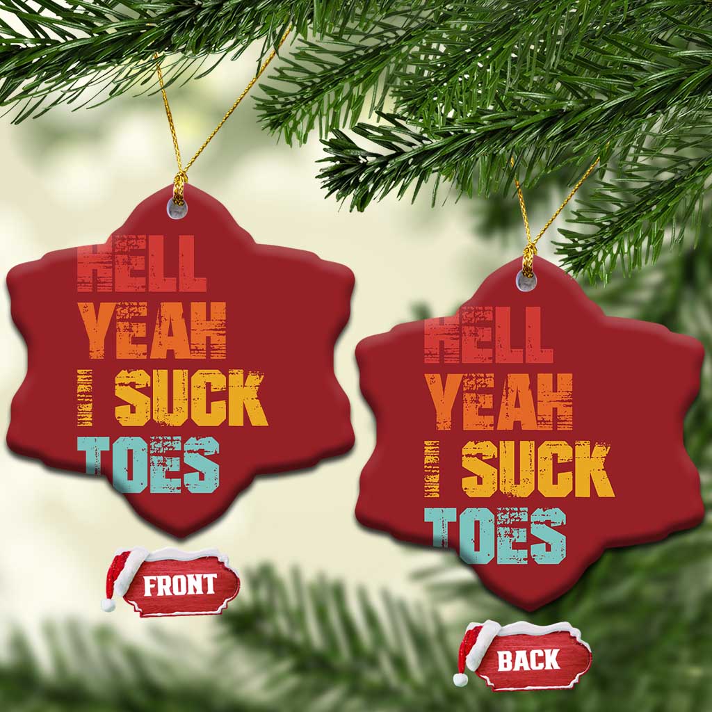 Funny Inappropriate Embarrassing Christmas Ornament Funny Foot Fetish Sucking Toes Cringe Offensive Humor TS10